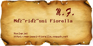 Máriássi Fiorella névjegykártya
